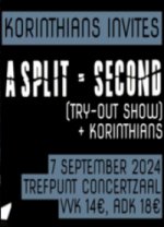 NEWS 07/09/2024 A SPLIT-SECOND Exclusive USA tour TRY OUT gig @ Trefpunt - Ghent- B